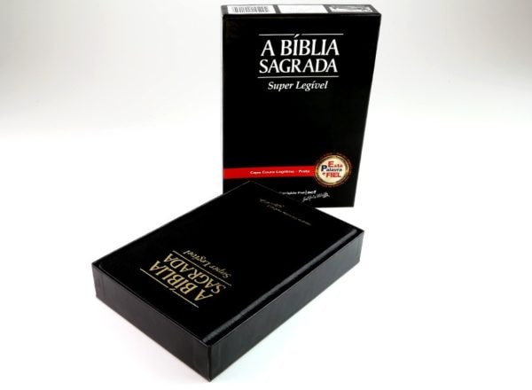 Bíblia Sagrada | ACF | Letra Super Legível | Capa Couro Legítimo Preta