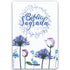 Bíblia Sagrada ARC Letra Gigante, capa dura branca floral azul e rosa com detalhes em folhagem. — Plenitude