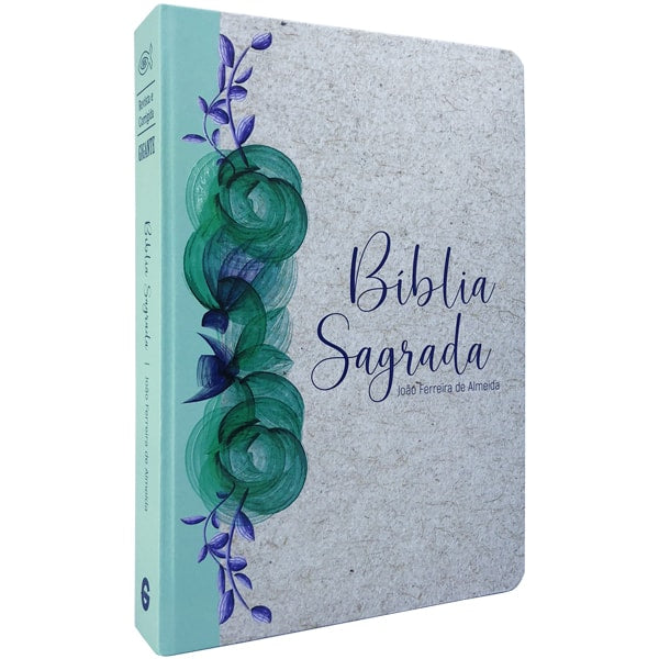 Bíblia Sagrada Reciclato Floral | ARC | Letra Gigante | C/ Mapas Capa Dura Especial