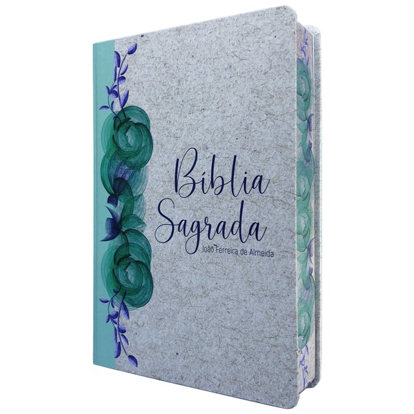 Bíblia Sagrada Reciclato Floral | ARC | Letra Gigante | C/ Mapas Capa Dura Especial