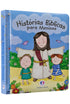 Livro Histórias Bíblicas para Meninos, capa almofadada azul com Jesus e duas crianças. — Plenitude