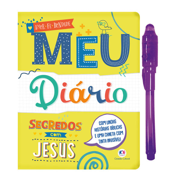 Meu Diário Segredos com Jesus | C/ Caneta de Tinta Invísvel