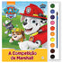 Livro com aquarela "Patrulha Canina A Competição de Marshall" com capa colorida e personagens do desenho. — Plenitude