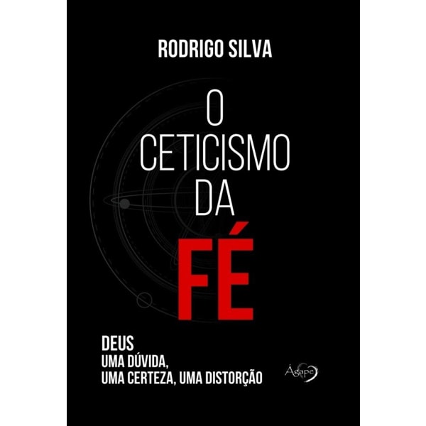 Livro O Ceticismo da Fé, capa preta com círculo branco e título em branco e vermelho. — Plenitude