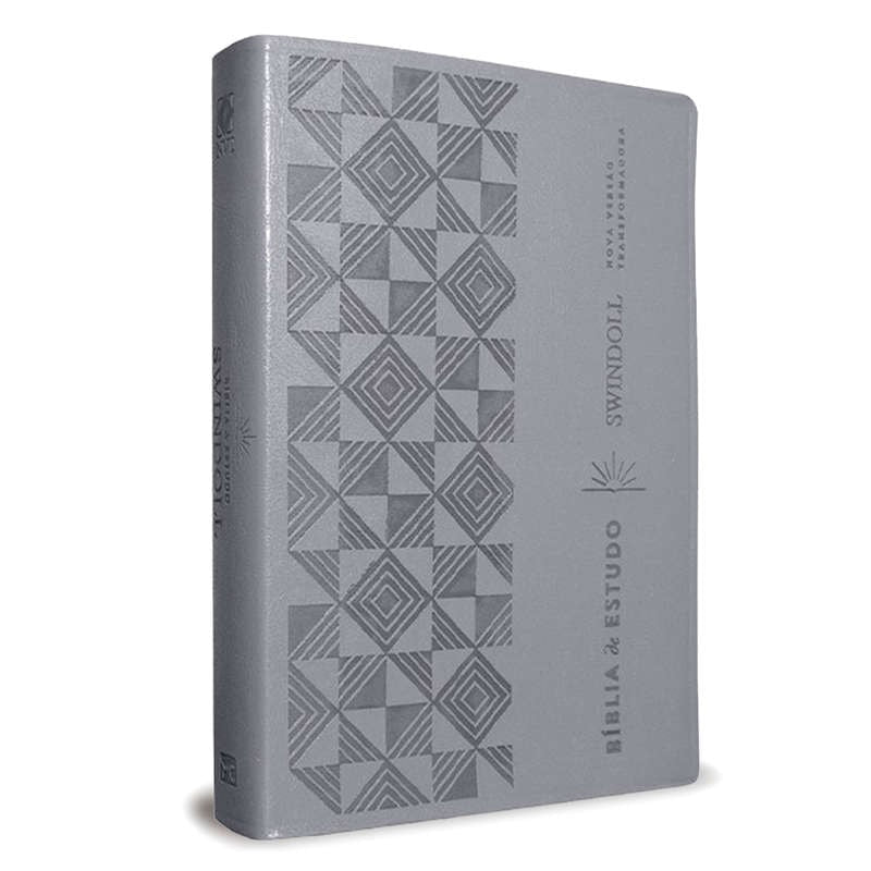 Bíblia de Estudo Swindoll | NVT | Letra Grande | Capa Sintética | Cinza Petra