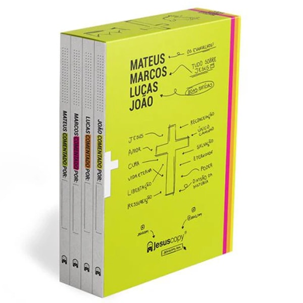 Box os evangelhos comentados por:______. JesusCopy (Livro)