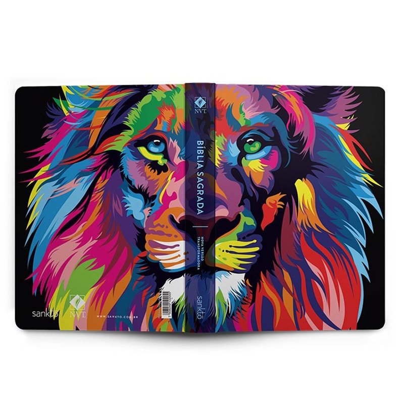 Bíblia Lion Color | NVT Letra Normal | Capa Dura (Leão Colorido)