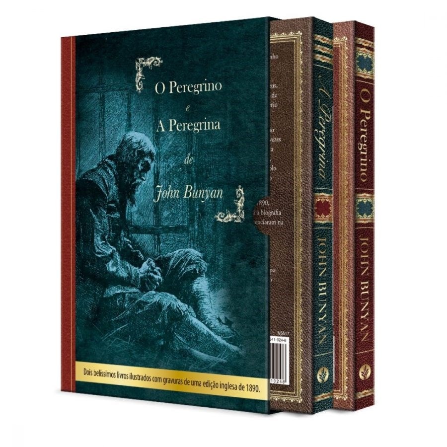 Box O peregrino + A peregrina de John Bunyan, Slip Case com dois livros — Plenitude
