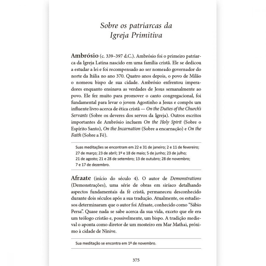 Dia a Dia com os Pais da Igreja | Capa Luxo Couro
