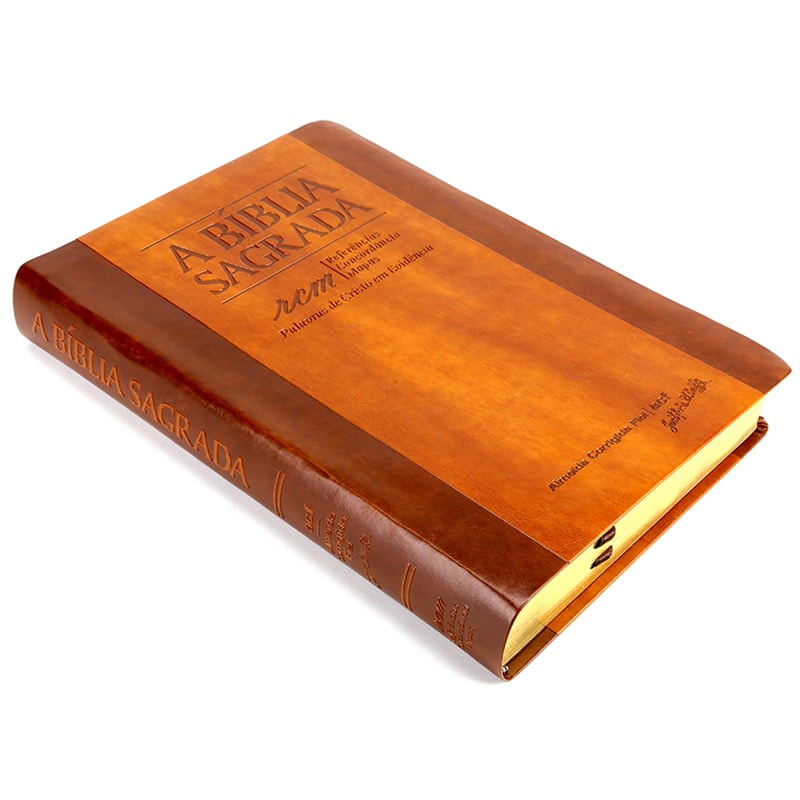 Bíblia Sagrada RCM | ACF | Letra Gigante | Capa PU Luxo Chocolate/Havana
