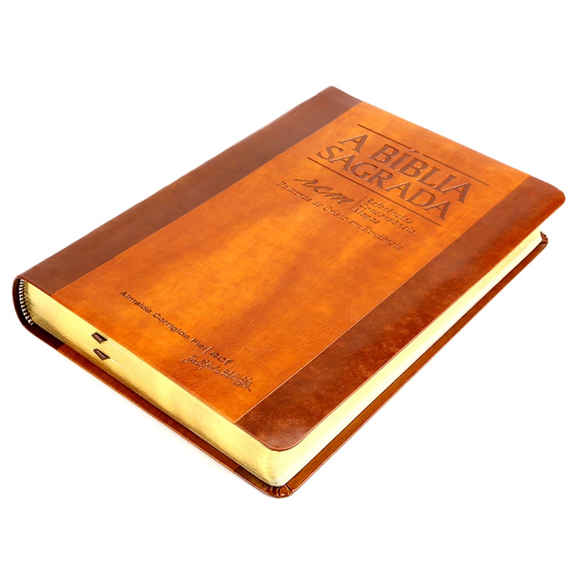 Bíblia Sagrada RCM | ACF | Letra Gigante | Capa PU Luxo Chocolate/Havana