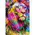 Capa de Bíblia Leão Colorido YouVersion, NTLH, Letra Normal, Soft-Touch, com arte vibrante de leão em respingos de tinta — Plenitude