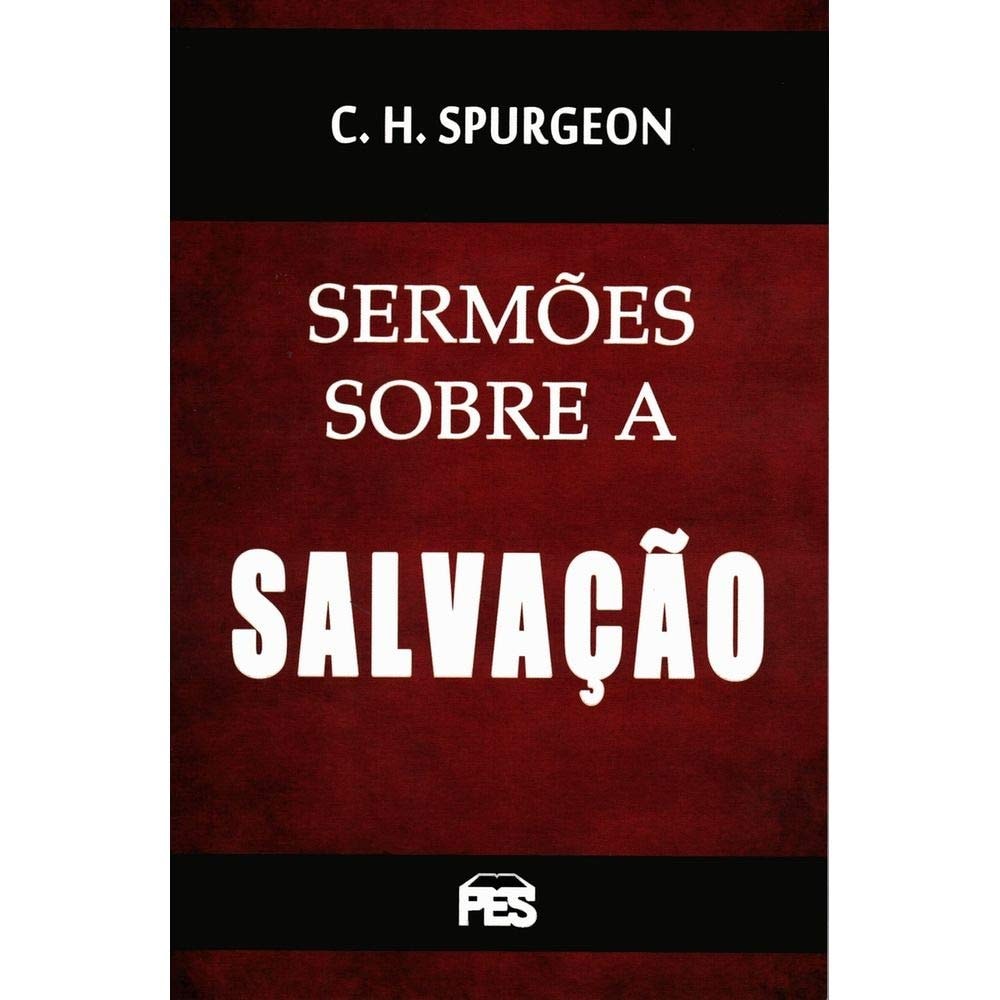Livro Sermões Sobre a Salvação, capa preta e vermelha com título em branco. — Plenitude