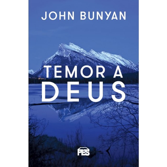 Livro "Temor a Deus" de John Bunyan, capa azul com montanhas e lago. — Plenitude