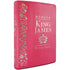 Bíblia King James Atualizada (KJA) pink, capa dura com detalhes florais prateados. — Plenitude