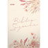Bíblia Sagrada NVI, capa flexível creme com estampa floral em tons de rosa e salmão, escrita "Bíblia Sagrada" em caligrafia — Plenitude