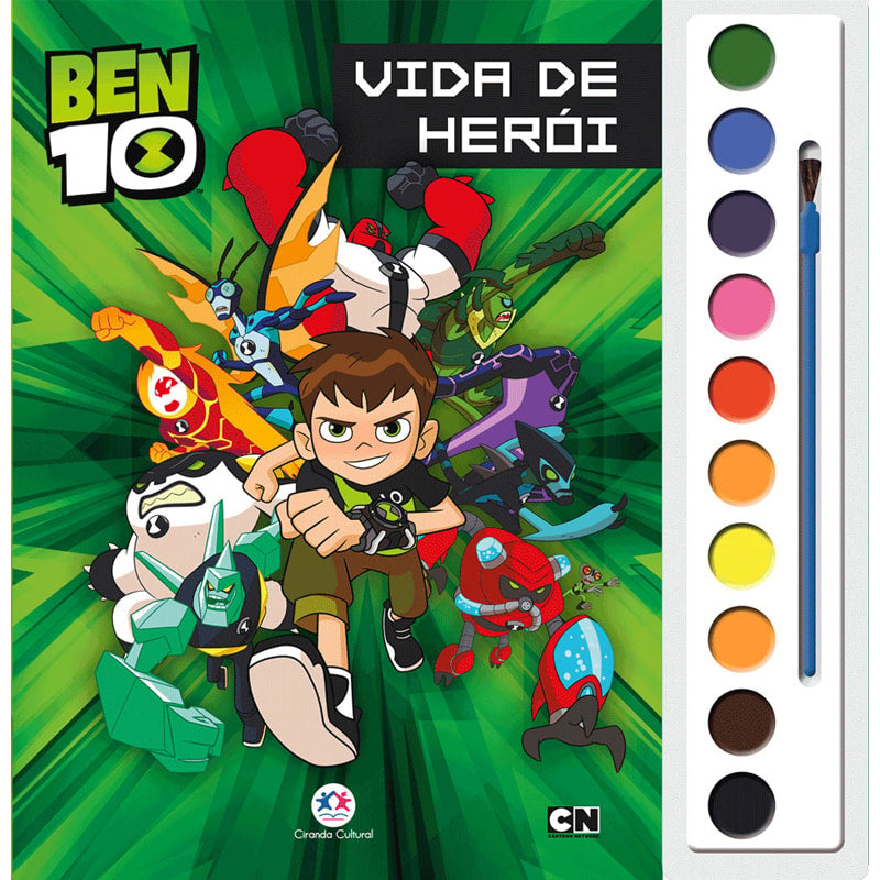 Livro com Aquarela Ben 10 | Vida de herói