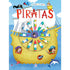 Livro Piratas da Ciranda Cultural, capa azul com navio pirata e lápis de cor, tema infantil — Plenitude