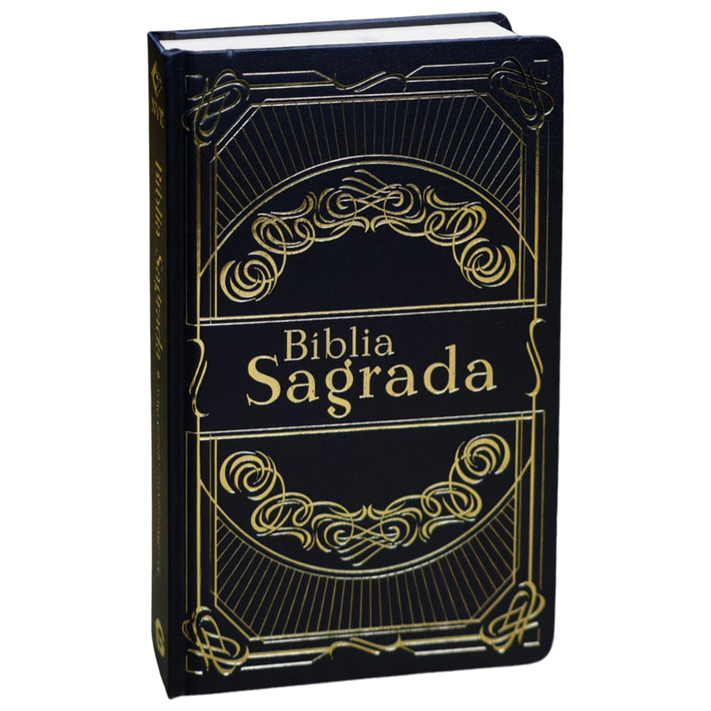 Bíblia Preta e Dourada | NVT | Letra Normal | Capa Dura Luxo