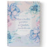 Bíblia NAA capa dura floral azul e rosa com a frase "Mas a mulher que teme o Senhor, essa será louvada." — Plenitude