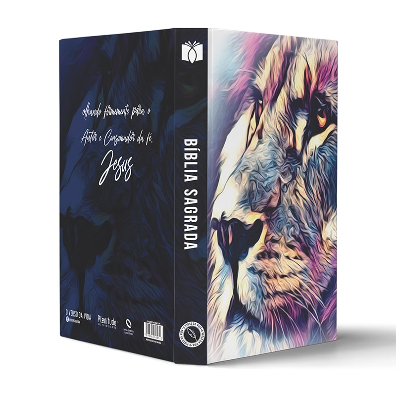 Bíblia Leão Aquarela Consumador | NAA | Letra Normal | Capa Dura