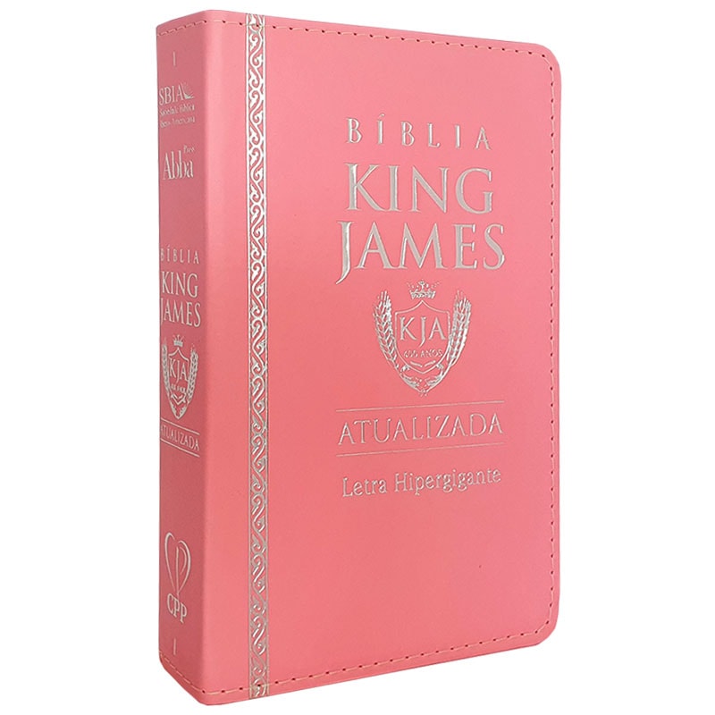 Bíblia King James Atualizada | KJA | Letra Hipergigante | Capa PU Rosa