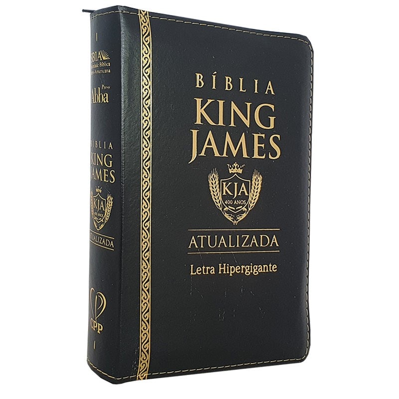 Bíblia King James Atualizada | KJA | Letra Hipergigante | Capa Preta C/ Zíper