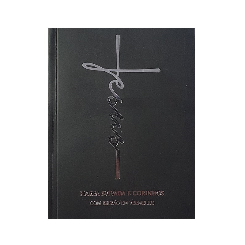 Harpa Avivada e Corinhos Médio | Letra Gigante | Jesus Preta Capa Dura