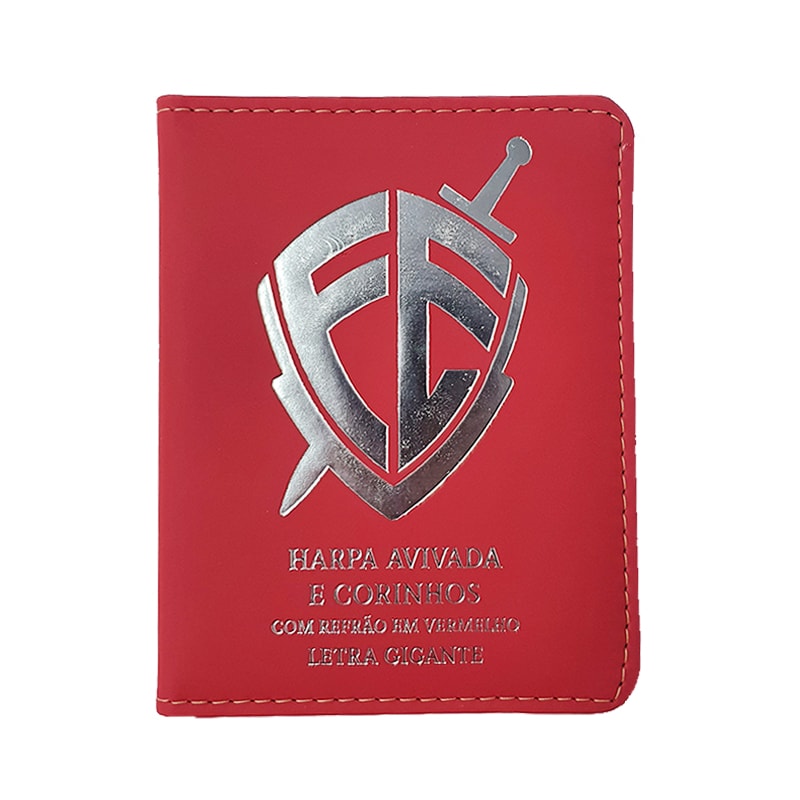 Harpa Avivada e Corinhos Médio, Letra Gigante, Escudo Fé Vermelha Capa — Plenitude