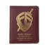 Harpa Avivada e Corinhos Médio Letra Gigante Escudo Fé Bordô Capa, capa bordô com escudo dourado. — Plenitude