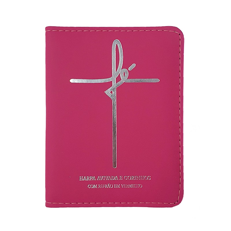 Harpa Avivada e Corinhos Médio, Letra Gigante, Fé Pink Capa Luxo — Plenitude