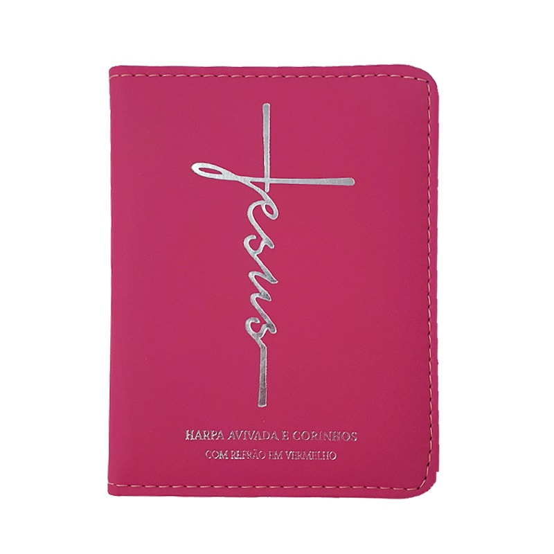 Harpa Avivada e Corinhos Médio, Letra Gigante, Jesus Pink Capa Luxo — Plenitude