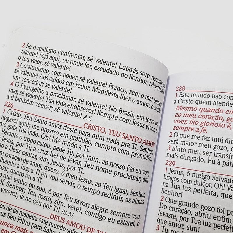 Harpa Avivada e Corinhos Médio | Letra Gigante | Leão Preta Capa Luxo