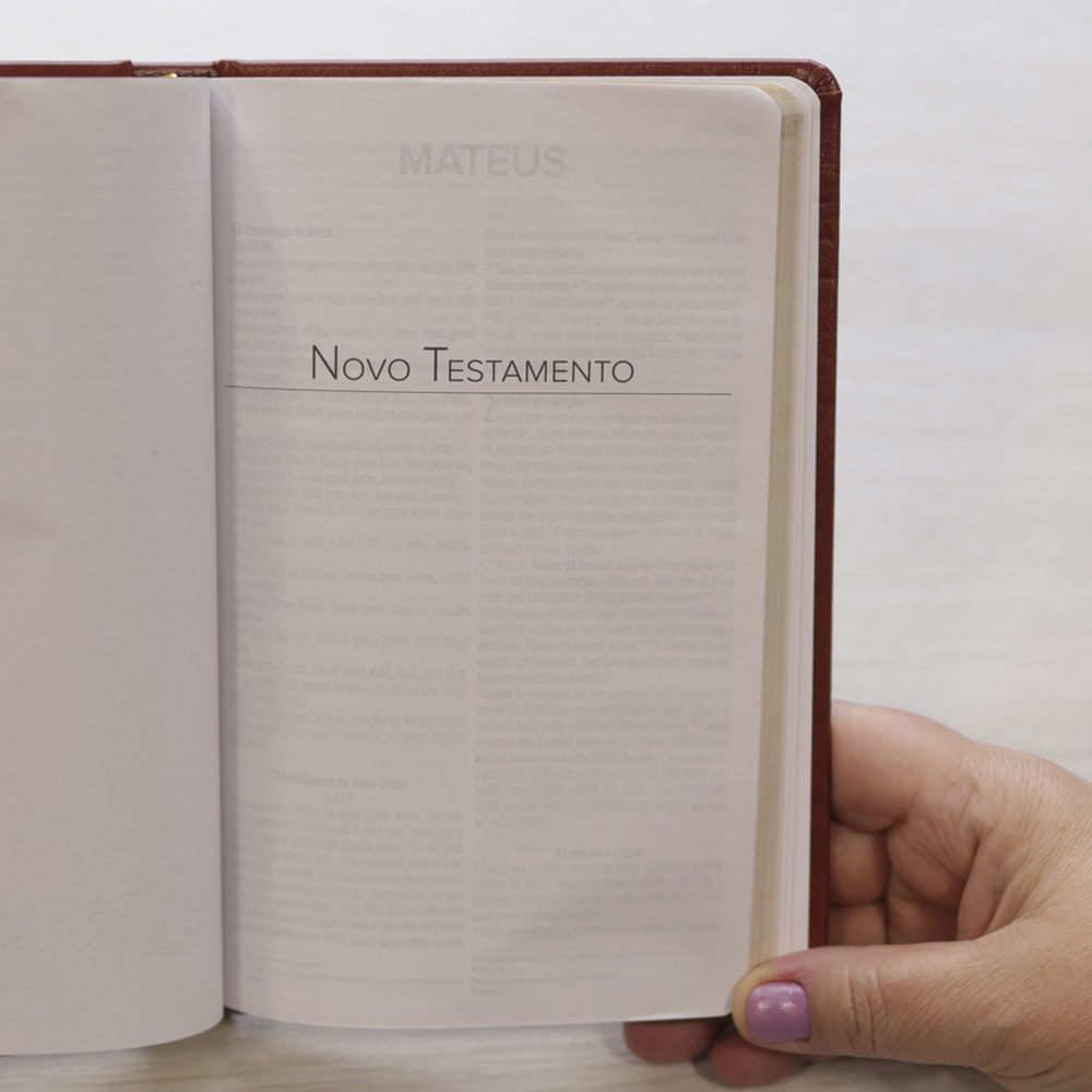 Bíblia Dunamis Clássica Marrom | NVI | Letra Normal | Capa Luxo