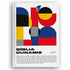 Bíblia Dunamis Geométrica, capa dura soft touch com design abstrato colorido e texto de Atos 4:29-33. — Plenitude