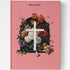 Bíblia Sagrada NAA capa dura rosa com estampa floral escura e cruz branca central. — Plenitude