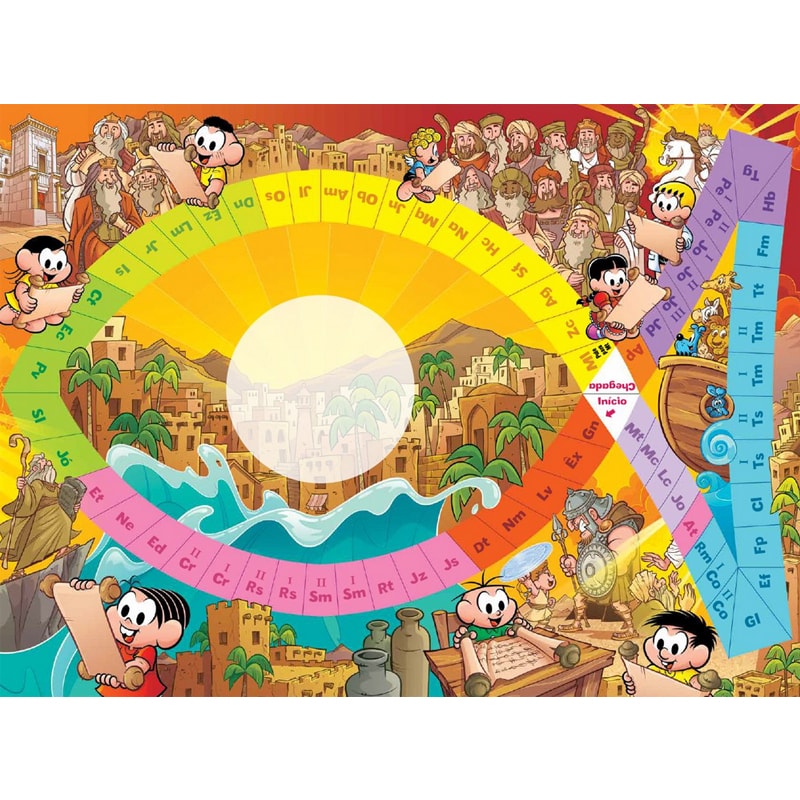 Jogo de Tabuleiro Aprendendo a Bíblia com a Turma da Mônica