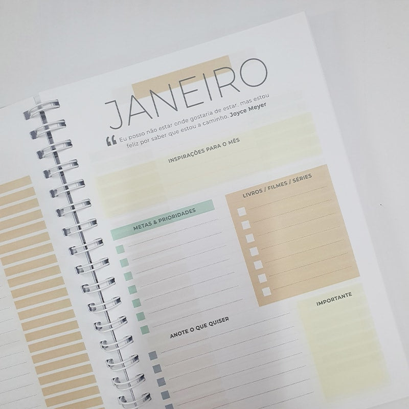 Planner da Vida Diária Joyce Meyer | Capa Dura Listrada Azul