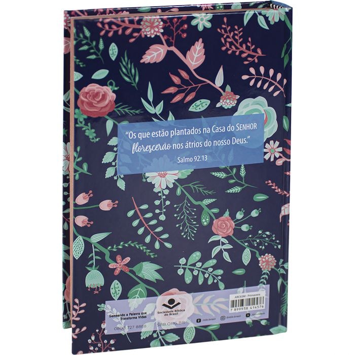 Bíblia Sagrada para Evangelismo Flores | ARC | Letra Normal | Capa Dura