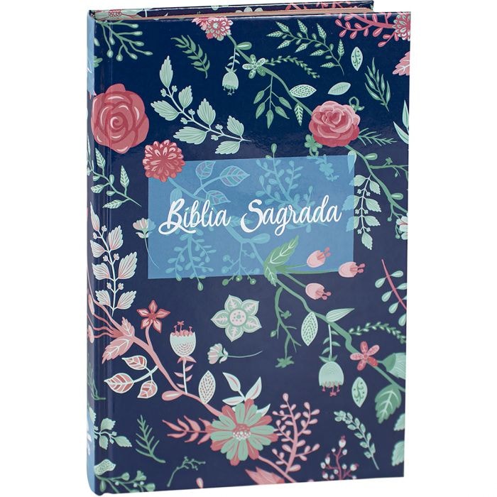 Bíblia Sagrada para Evangelismo Flores | ARC | Letra Normal | Capa Dura