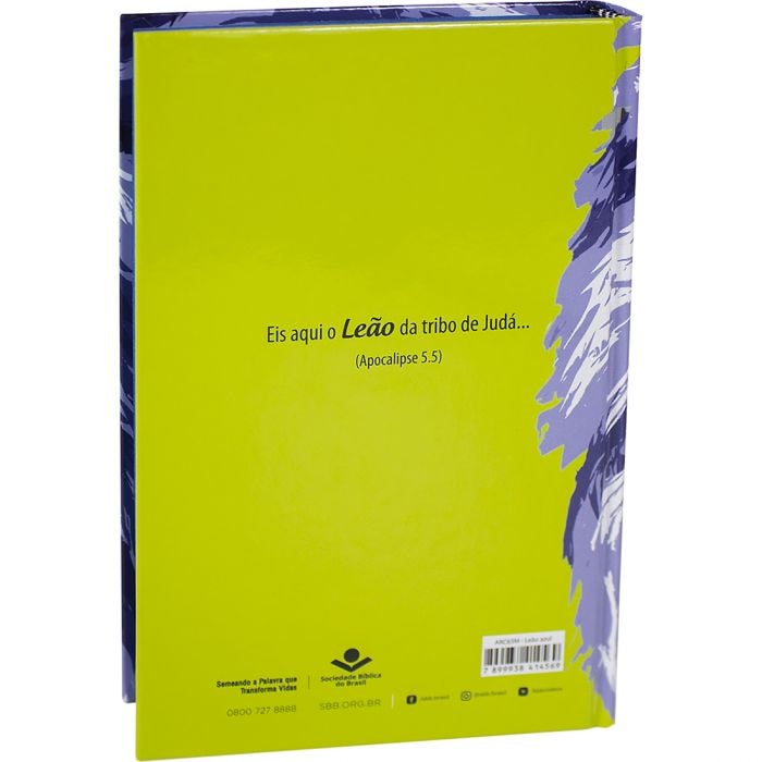 Bíblia Sagrada para Evangelismo Leao Azul | ARC | Letra Normal | Capa Dura