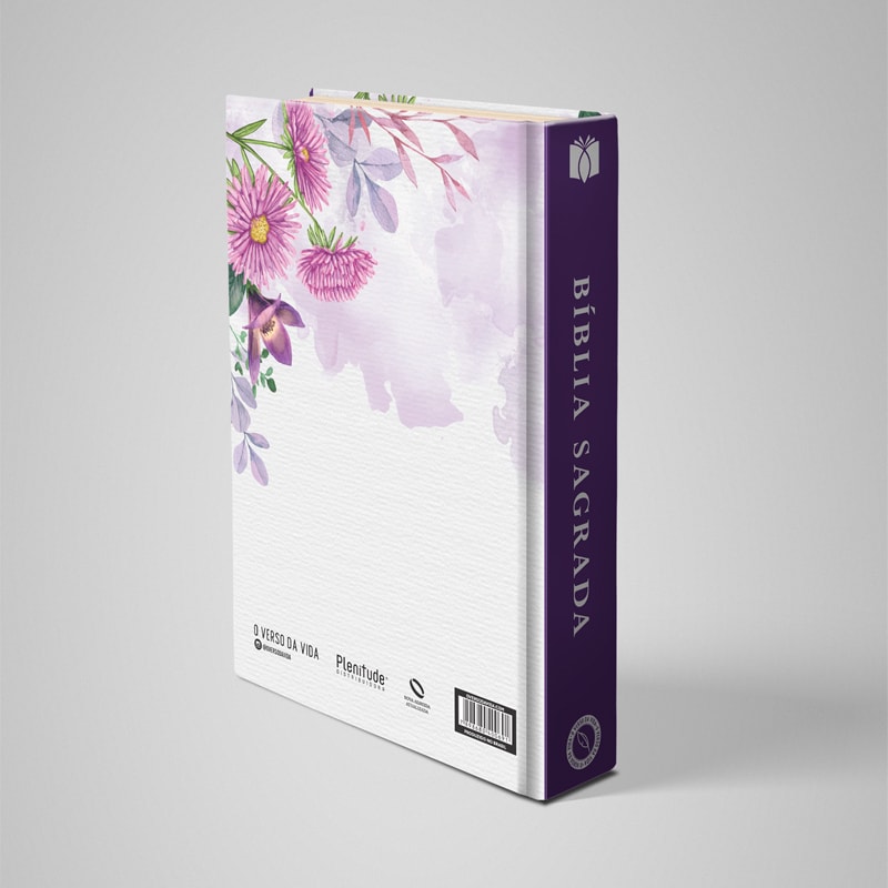 Bíblia Flores Violeta | NAA | Letra Grande | Capa Dura