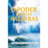 Livro O Poder de Suas Palavras, capa com céu azul, nuvens, raios e mar. — Plenitude