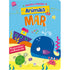 Livro infantil Animais do Mar, Ciranda Cultural, capa azul com baleia, tartaruga e peixes. — Plenitude