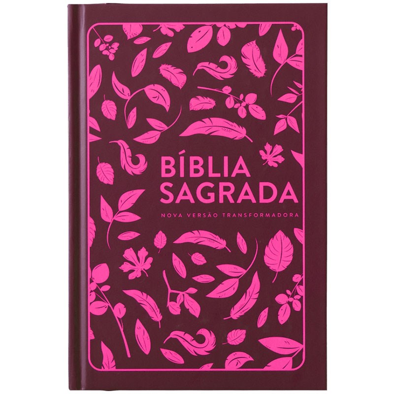 Bíblia Folhas Pink | NVT | Letra Normal | Capa Dura