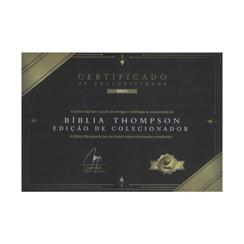 Bíblia Thompson do Colecionador |AEC | Letra Grande | Capa Luxo Marrom