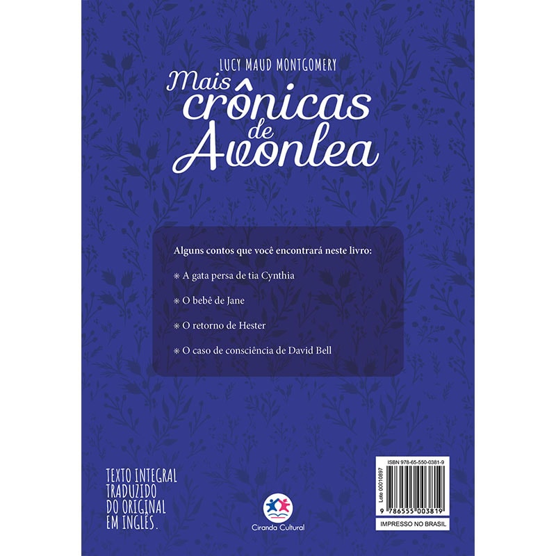 Mais Crônicas de Avonlea | Lucy Maud Montgomery