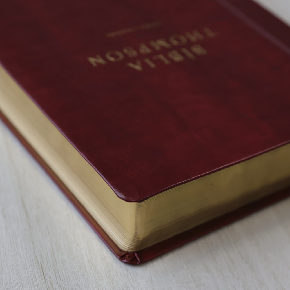 Bíblia Thompson de Estudo | AEC | Letra Grande | Capa Luxo Vinho
