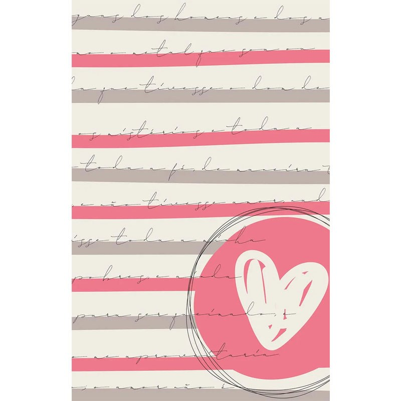 Bíblia Sagrada Coração Rosa Listrado | ARC | Letra Normal | Capa Dura