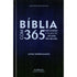 Bíblia com 365 Reflexões e Plano de Leitura, ARC, capa dura azul, letra hiper gigante. — Plenitude